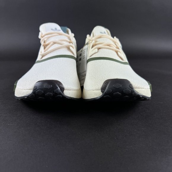 Adidas Women's NMD_R1 Wonder White Olive Green Shoes GX6490 Sizes 7 - 10 - Picture 5 of 9